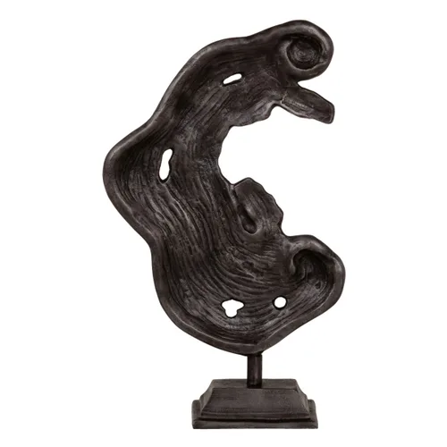 Vista 2 de Figura Decorativa Abstracto 30 x 10,5 x 49 cm Gris