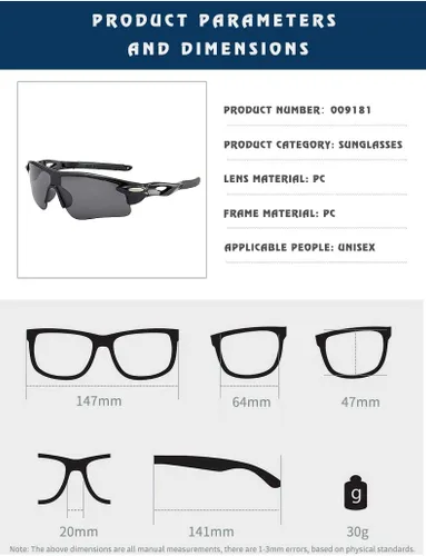 Vista 2 de Swanoble UV400 2 Sports Sunglasses for Kids Cycling,Light frame Sunglasses for Boys Girls,Youth Softball Baseball Golf