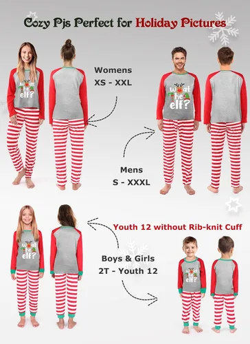 Vista 3 de SUNNYBUY Conjuntos de pijamas de Navidad familiares a juego, pijamas de Navidad para familiares o parejas