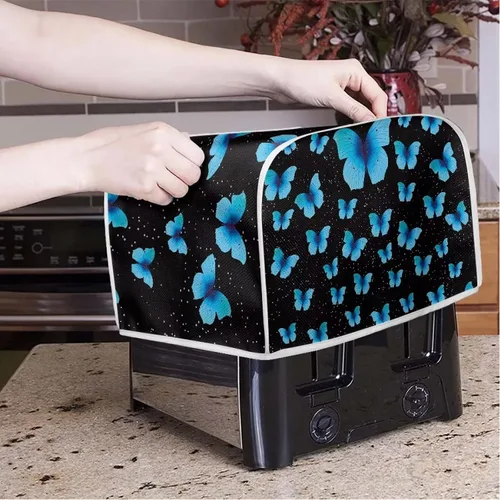 Vista 3 de Dolyues Cubierta para tostadora de pan de 2 rebanadas, bolsa de almacenamiento de polvo, cubierta de electrodomésticos pequeños, cubierta de horno