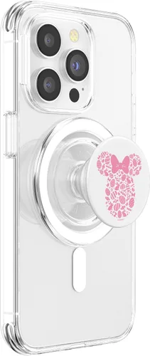 Vista 3 de Disney Minnie Mouse PopSockets MagSafe PopGrip de Pascua rosa para iPhone