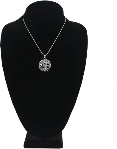 Vista 11 de DharmaObjects Juego de cadena con colgante de collar de plata de ley 92.5 con estampado