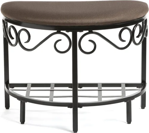 Vista 10 de Mango Steam Vienna White Bench - Banco de entrada, con recubrimiento en polvo, tapizado, ahorro de espacio
