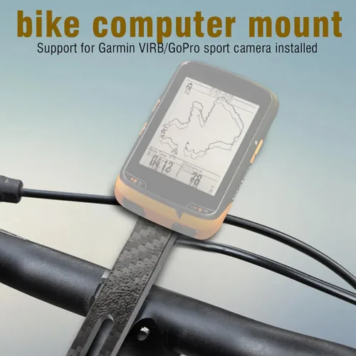 Vista 5 de Dilwe Soporte para computadora de bicicleta, Multifuncional de fibra de carbono Montaje de bicicleta Soporte de manillar integrado para y serie