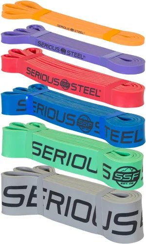 Vista 11 de Serious Steel Fitness Bandas de entrenamiento de resistencia de 37 pulgadas