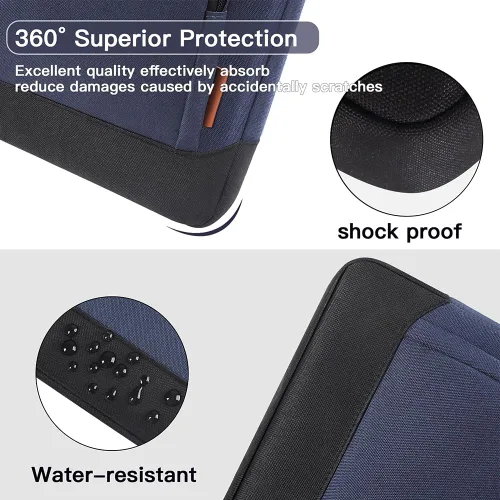 Vista 5 de DOMISO Bolso para portátil de 13.5-14 pulgadas, maletín de negocios, estuche para portátil, bandolera para MacBook Pro de 14 pulgadas modelo 2021