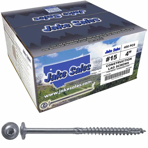 Vista 26 de Jake Sales Tornillo de retraso de construcción #14 x 1 - Tornillo de retraso estructural resistente con accionamiento Torx/Star Drive