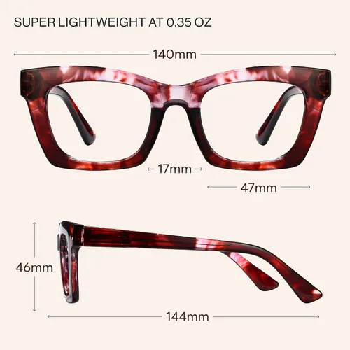 Vista 6 de CCVOO Lentes de lectura elegantes para mujer, anteojos elegantes, lectores de luz azul, tramposos