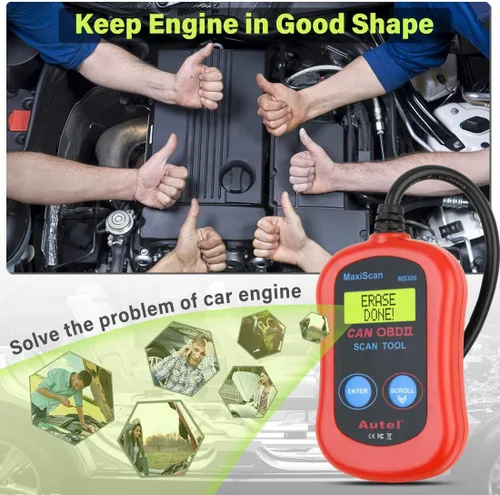 Vista 5 de Autel MaxiScan MS300 - Escáner OBD2 para automóvil, lector de código de falla del motor, escáner de diagnóstico para todos los coches de protocolo