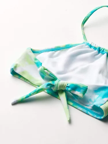 Vista 2 de Kanu Surf Mahina bikini halter de 2piezas para niñas, traje de baño para playa
