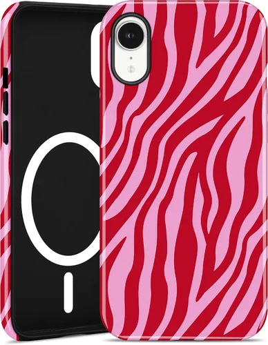 Vista 99 de Jusy Funda magnética Zebra para iPhone XR, color negro
