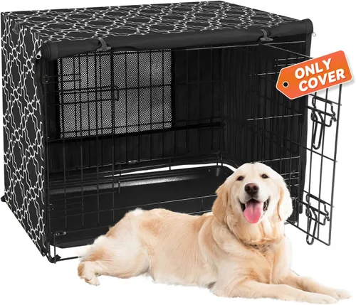 Vista 11 de X-ZONE PET - Funda impermeable para jaula de perro, 24 pulgadas, color negro con ventana