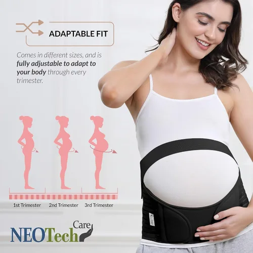 Vista 32 de NeoTech Care Cinturón de maternidad para embarazo, soporte para espalda, abdomen, cintura, pelvis (talla L, color marfil)