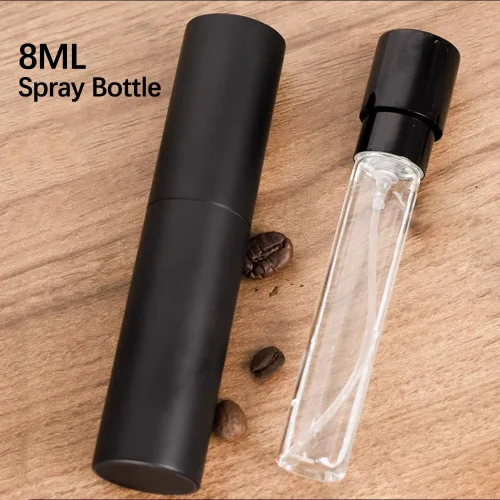 Vista 3 de Taza dosificadora de grano de café y botella de aerosol de 0.3 fl oz para expreso, accesorios de barra de café, bandeja de dosificación única