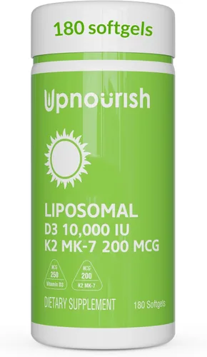 Vista 11 de UpNourish Vitamina K2 MK7 liposomal 180 mcg - 180 suplementos de vitamina K2 para mujeres y hombres - VIT K2 MK-7 con alta absorción