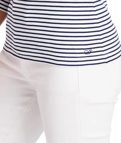 Vista 4 de vineyard vines Camiseta simple de cuello bote para mujer