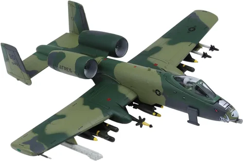 Vista 5 de A-10 Thunderbolt II Warthog Fighter Plane Modelo 1:100 Modelo Militar Avión Camuflaje
