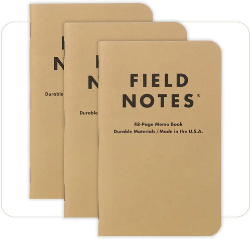 Vista 8 de Field Notes: Paquete Original de Kraft de 3 - Papel Mixto (1 Gráfico/Cuadrícula, 1 Rayado/Lineado, 1 Liso/Blanco) Cuadernos de Notas - Cuadernos