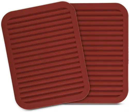 Vista 19 de Salvamanteles para platos, salvamanteles de silicona versátiles para cocina, tapete de platos y soporte para ollas para encimera, tapete resistente