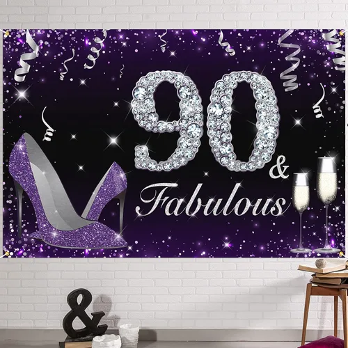 Vista 19 de HAMIGAR Fabuloso telón de fondo de cumpleaños tacones altos morados