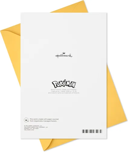 Vista 6 de Hallmark Pokémon - Tarjeta de cumpleaños desplegable para niños (Pikachu, Squirtle, Charmander, Bulbasaur)