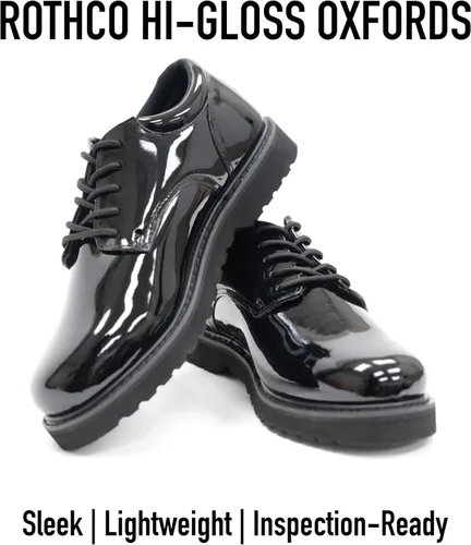 Vista 3 de Rothco Zapato de trabajo de vestir Oxford uniforme Negro