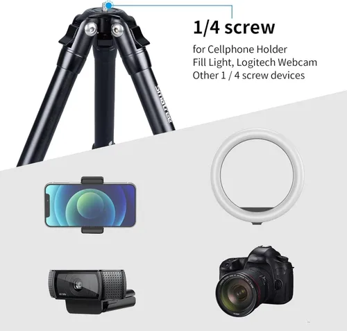 Vista 5 de Smatree Trípode extensible, altura ajustable, trípode de viaje de escritorio para Gopro/Osmo Mobile/Gimbal Handle Grip Stabilizer/Smooth 4/Crane