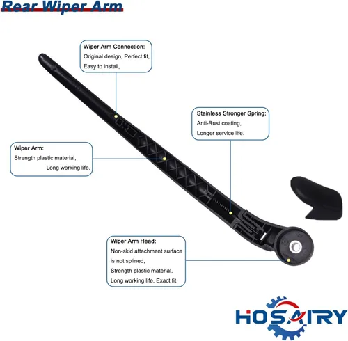 Vista 3 de Juego de limpiaparabrisas trasero para Porsche Cayenne 2003-2009 2010 Conjunto de limpiaparabrisas trasero 95562804002
