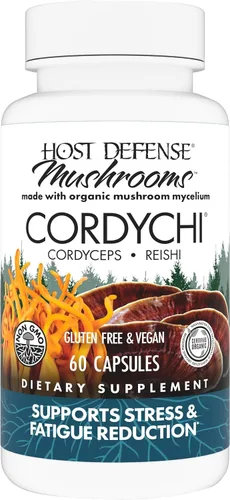 Vista 8 de Host Defense CordyChi Cápsulas - Suplemento energético y de apoyo inmunológico - Suplemento Cordyceps y hongo Reishi para relajación y apoyo