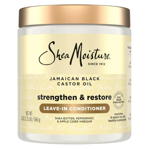 Vista 10 de SheaMoisture Aceite de Ricino Negro Jamaiquino, Acondicionador Fortalecedor y Restaurador Sin Enjuague, 11.5 fl oz (340 ml)
