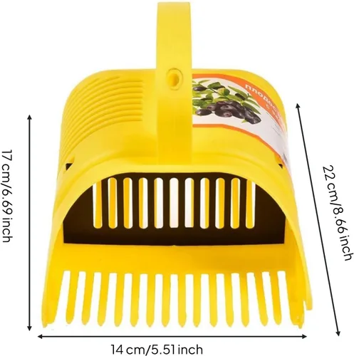 Vista 4 de Gralara Fruit Picker with Collection Chamber Sturdy Fruit Picker with Carrying Handle Easy to Clean for Orchards, Backyard Gardens