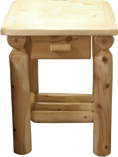 Vista 4 de Furniture Barn USA Adirondack Collection - Mesita de noche con 1 cajón Colección Adirondack