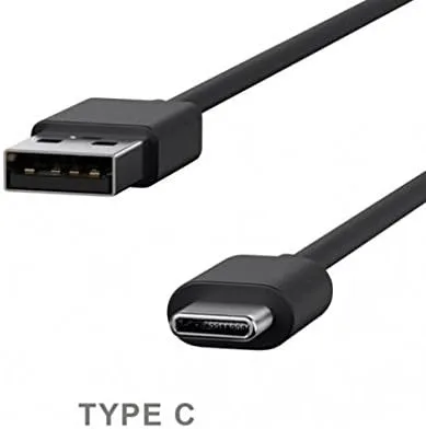 Vista 5 de Moto Z2 Force - Cable USB tipo C negro de 6 pies de largo con cable de carga turbo sincronización de carga rápida USB-C cable de transferencia