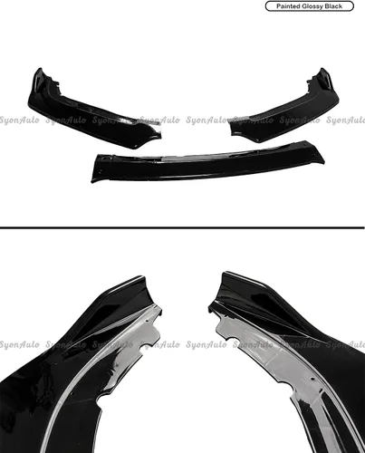 Vista 3 de Se adapta a Honda Civic Hatchback 2016-2021 y Si JDM GLOSS BLACK PARACHOQUES DELANTEROS