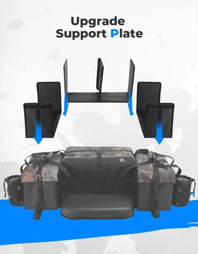 Vista 4 de KEMIMOTO Bolsas de Almacenamiento para ATV con Bolsa Refrigeradora, 76L Bolsas Grandes para ATV Bolsa para Portaequipajes Trasero, Bolsas Mejoradas