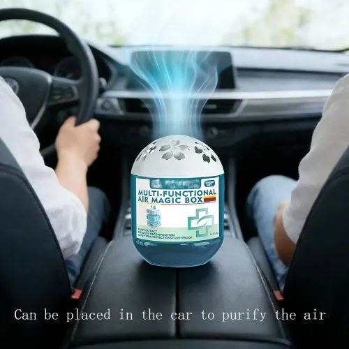 Vista 2 de Caja mágica de aire, purificación de aire interior, eliminación de polvo, caja mágica sin electricidad, aspiradora automática silenciosa, gel
