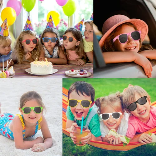 Vista 7 de FEPITO Gafas de sol de fiesta para niños a granel para suministros de fiesta de cumpleaños