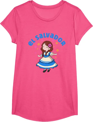 Vista 13 de Camiseta de mujer hispana con bandera salvadoreña de El Salvador Orgullosa, Negro