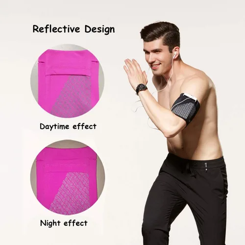 Vista 4 de Brazalete para teléfono celular para correr, brazalete deportivo universal para teléfonos de menos de 6 pulgadas, soporte de brazo de ejercicio