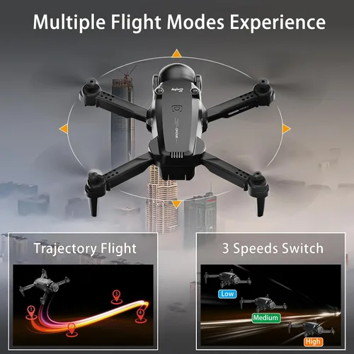 Vista 5 de Dron Lawfig con cámara para adultos principiantes, cuadricóptero plegable RC FPV juguetes, juguetes helicóptero, dron cámara HD 1080P, mantenimiento