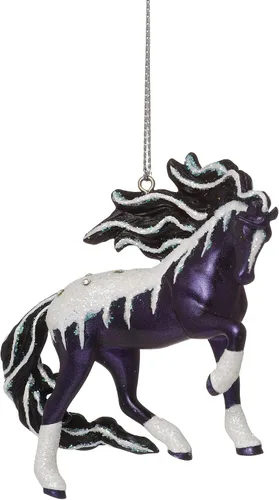 Vista 2 de Enesco The Trail of Painted Ponies - Adorno colgante mágico negro esmerilado, 3.3 pulgadas, multicolor
