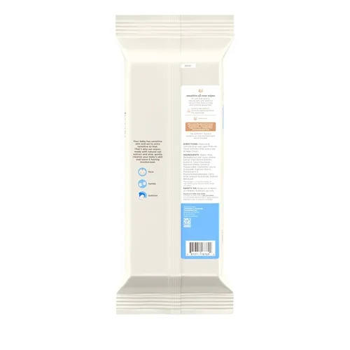 Vista 6 de Aveeno Baby Toallitas sensibles con aloe y extracto de avena natural para cara, parte inferior, manos y cuerpo, pH equilibrado, hipoalergénico