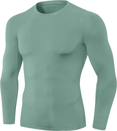 Vista 39 de SPVISE Compression Shirt Men Long Sleeve Workout Gym Shirts Baselayer Top Negro