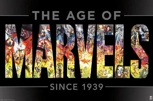 Vista 9 de Trends International Marvel Comics - Póster de pared del 80 aniversario de Marvel - Age of Marvels, 14.725 x 22.375 pulgadas, versión enmarcada