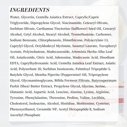 Vista 5 de Elensilia CPP Centella 80 - Crema intensiva de caracol de 1.76 onzas líquidas, adenosina, extractos botánicos para rellenar, reafirmar, hidratar