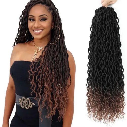 Vista 78 de Cabello Corto de Locs Falsos para Crochet Pre-Enrollado 12 Pulgadas 6 Paquetes Cabello de Locs de Diosa para Crochet Locs Falsos Suaves con Puntas
