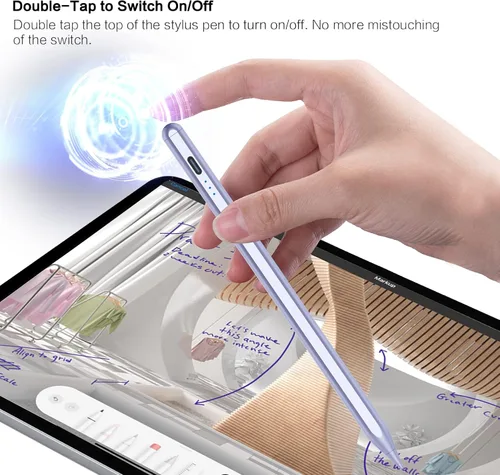 Vista 3 de Lápiz óptico para iPad 2018-2026, accesorios activos para iPad Blanco