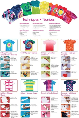 Vista 6 de Kit de teñido anudado de un solo paso Tulip para fiesta de 5 personas, gran actividad de fiesta, regalo para manualidades y artes, colores Arco iris