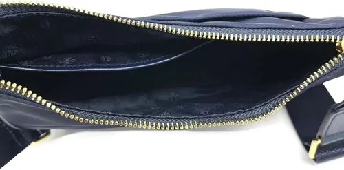 Vista 8 de Tory Burch Bolso tipo hobo de nailon para mujer, Azul Marino, M