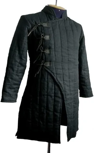 Vista 2 de Medieval Thick Padded Gambeson Coat Aketon Full Length Jacket Armor Costumes Dress SCA LARP by ITS Medieval